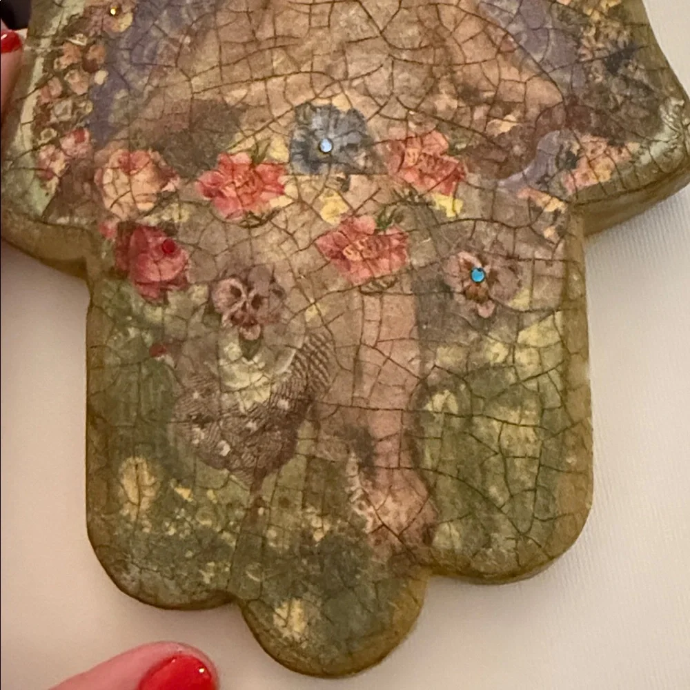 Michal Negrin Hamsa Hand with Angel Floral Design - Picture 6 of 15